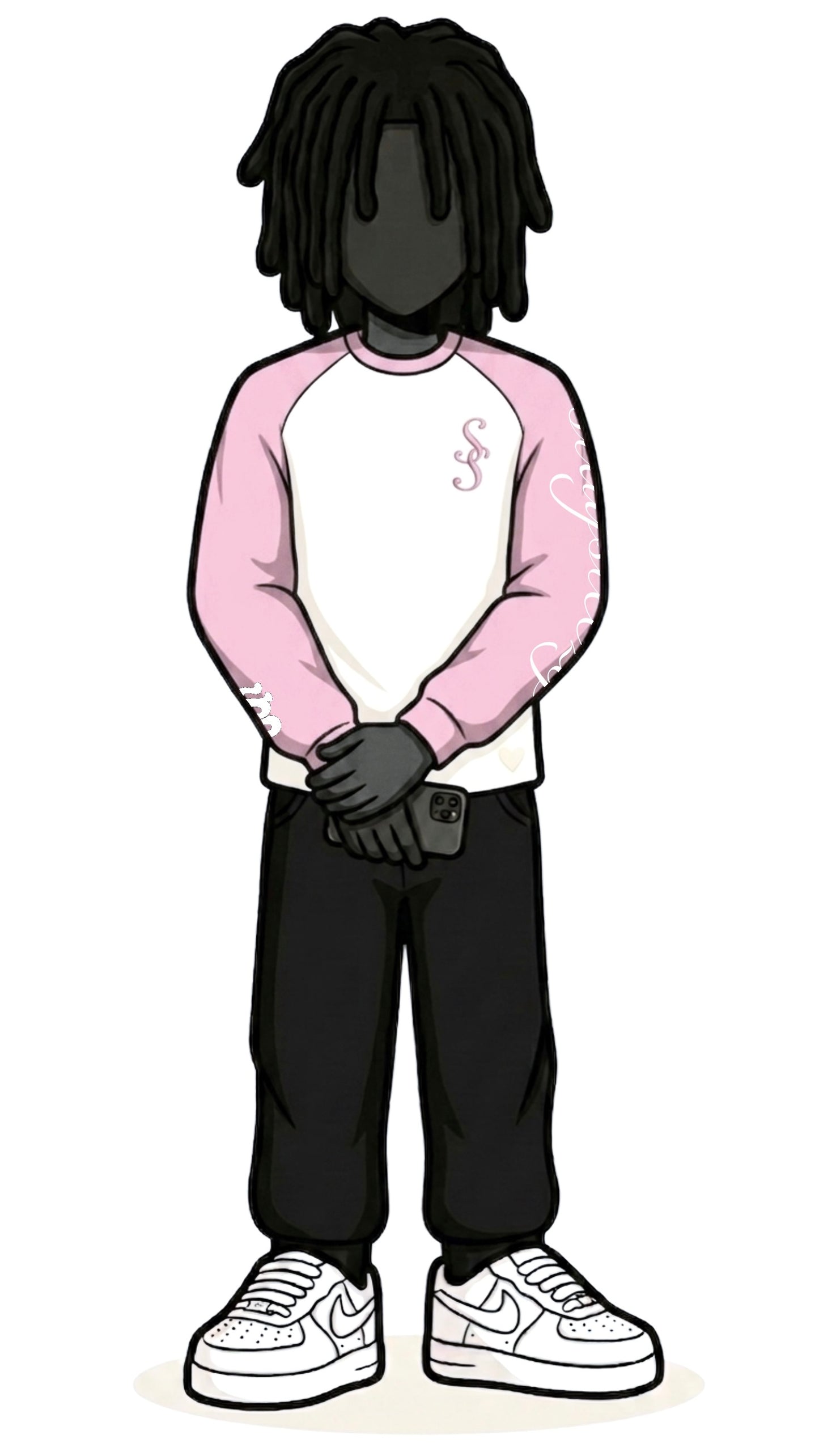 Rose Pink Classic Elegant Long Sleeve