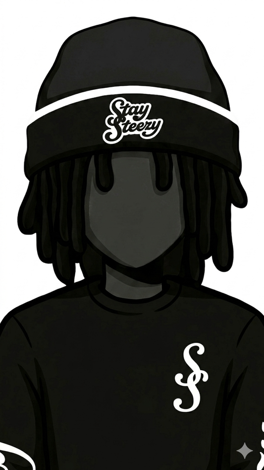 Black Double S Logo Beanie