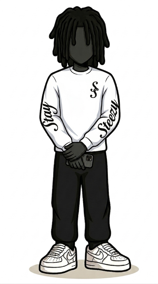 White Elegant Double S Long Sleeve