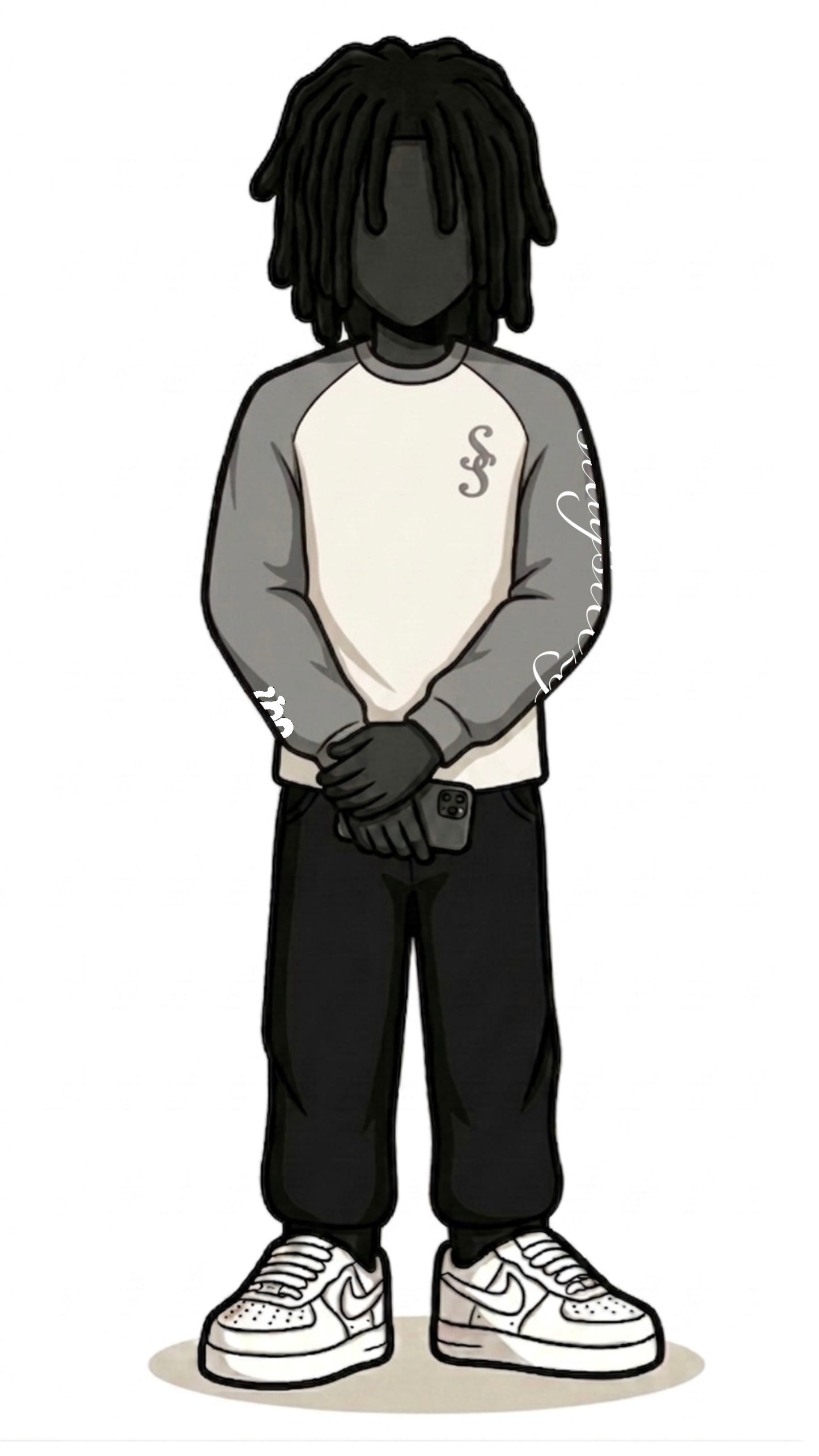 Cool Grey Classic Elegant Long Sleeve