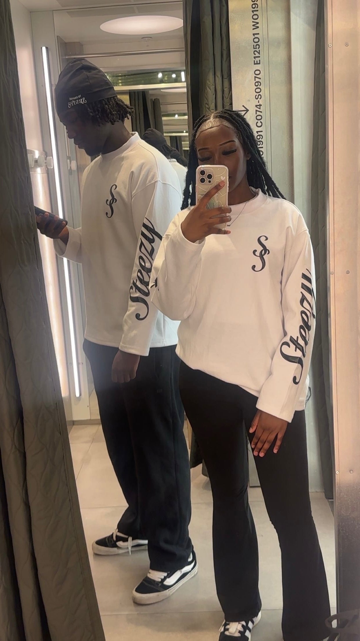 White Elegant Double S Long Sleeve