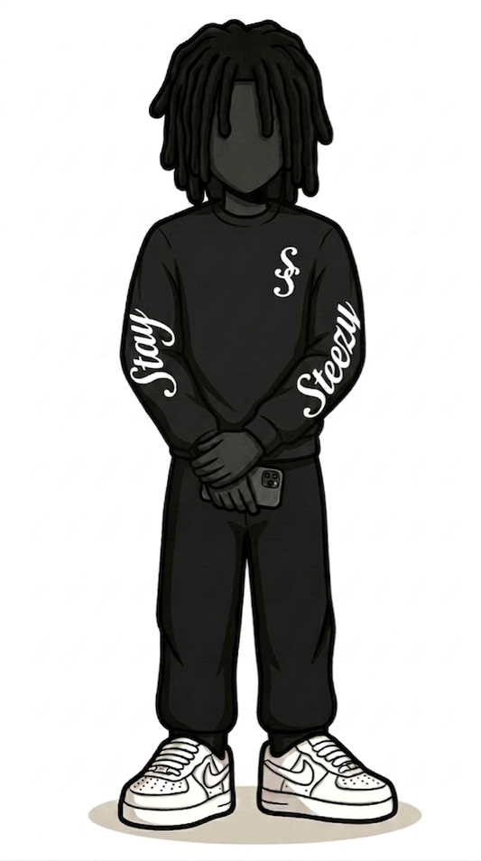 Elegant Double S Black Long Sleeve
