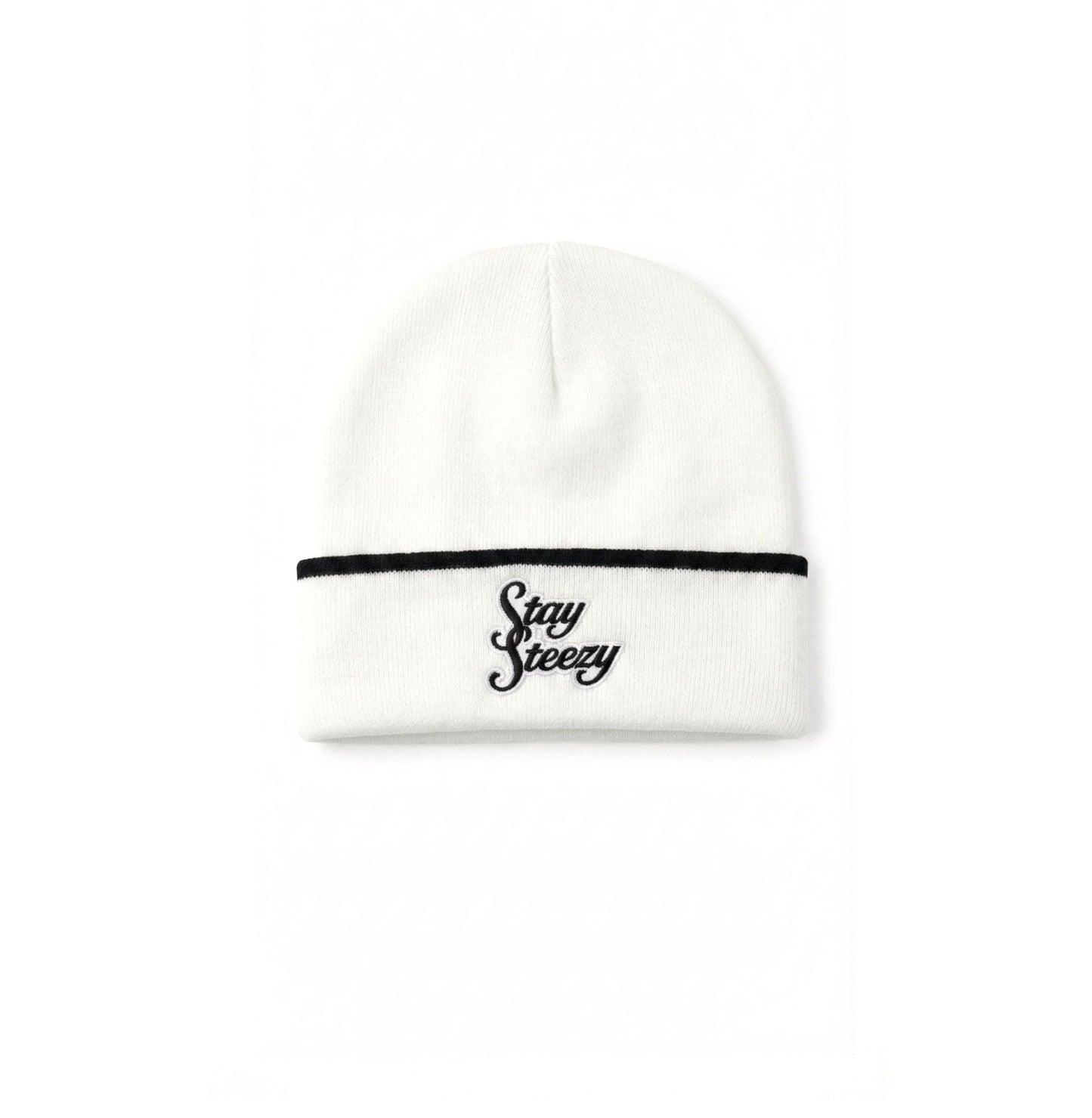 White Elegant Double S Beanie