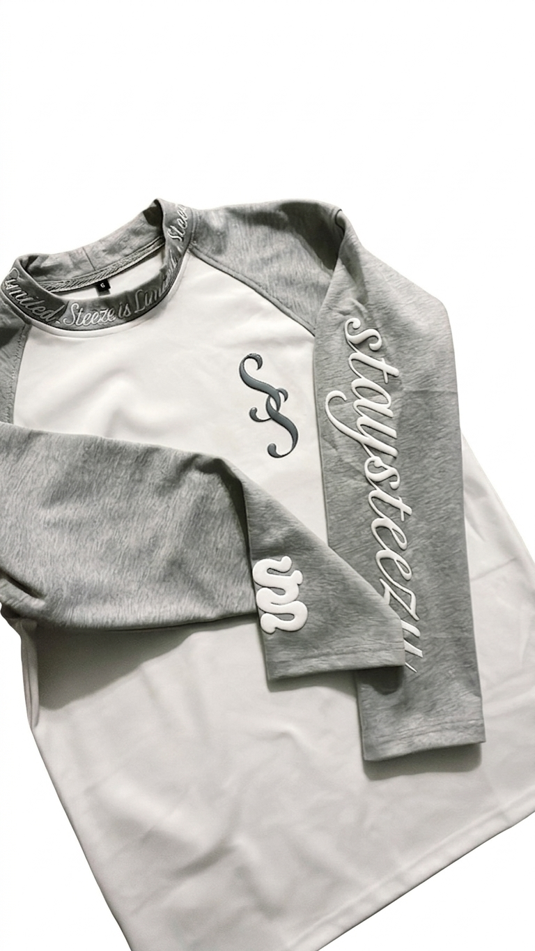 Cool Grey Classic Elegant Long Sleeve