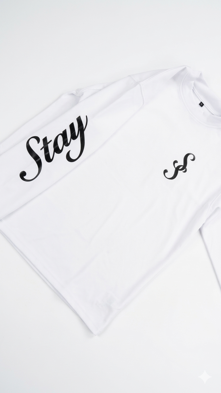 White Elegant Double S Long Sleeve