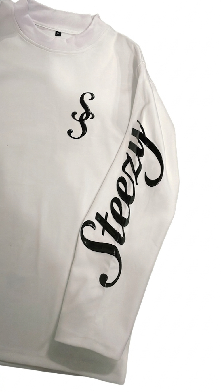 White Elegant Double S Long Sleeve