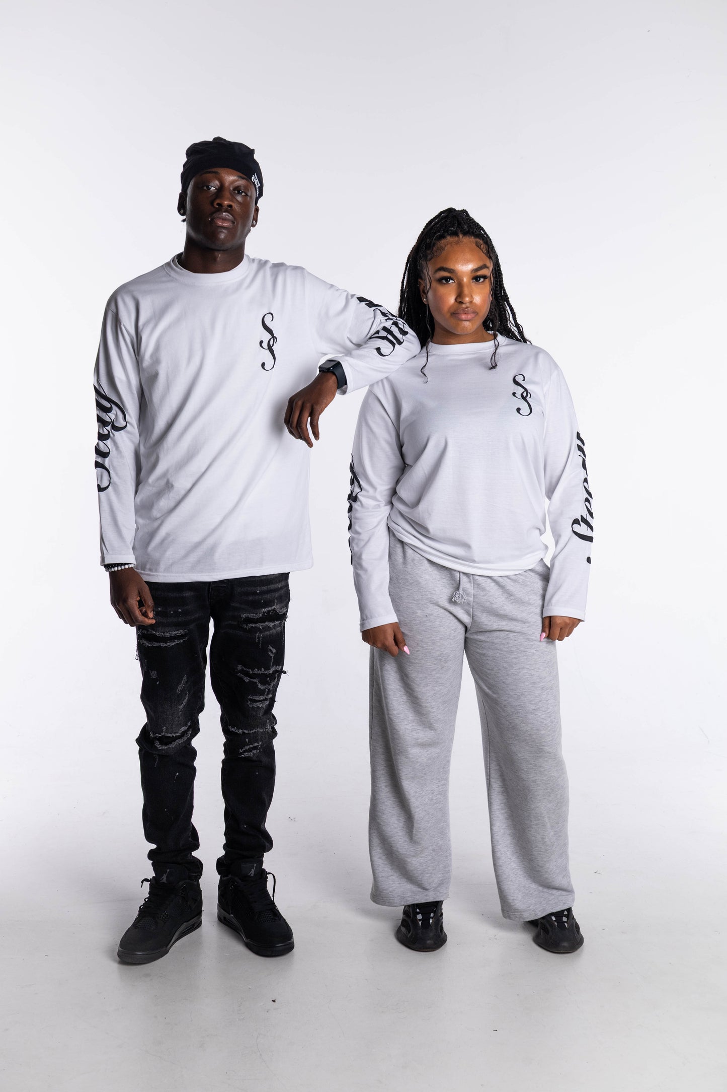 White Elegant Double S Long Sleeve