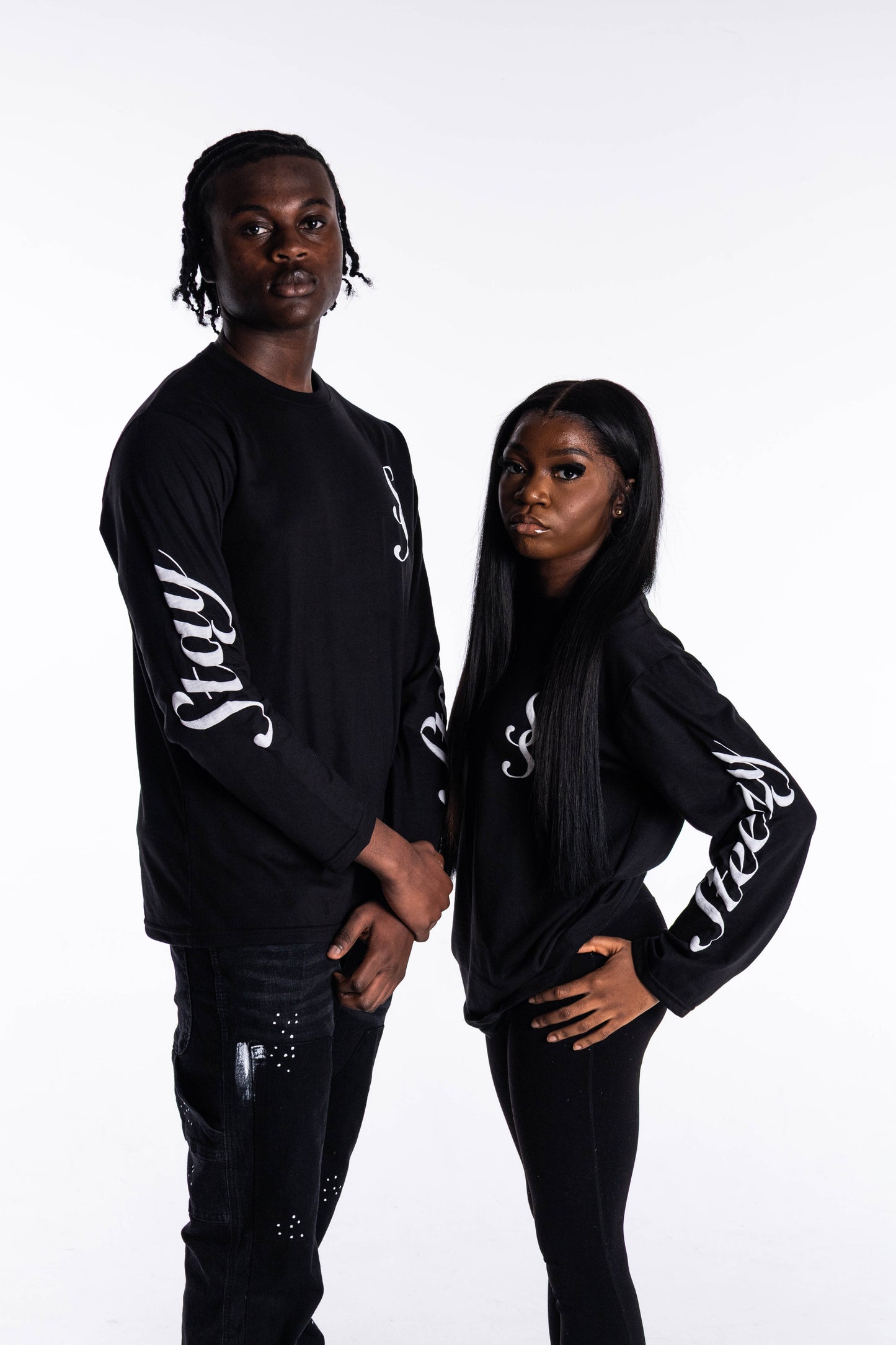 Elegant Double S Black Long Sleeve